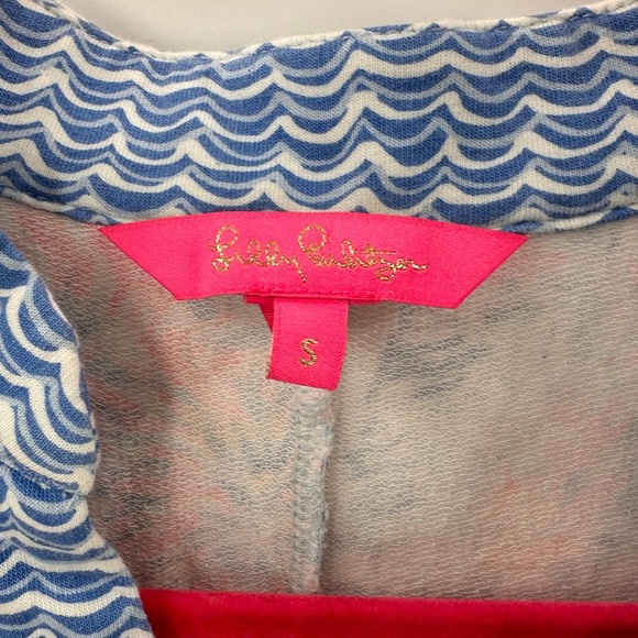 Lilly Pulitzer Larsen Shift Dress Crew Blue Tint Sea to Shining Sea Small - Picture 3 of 5